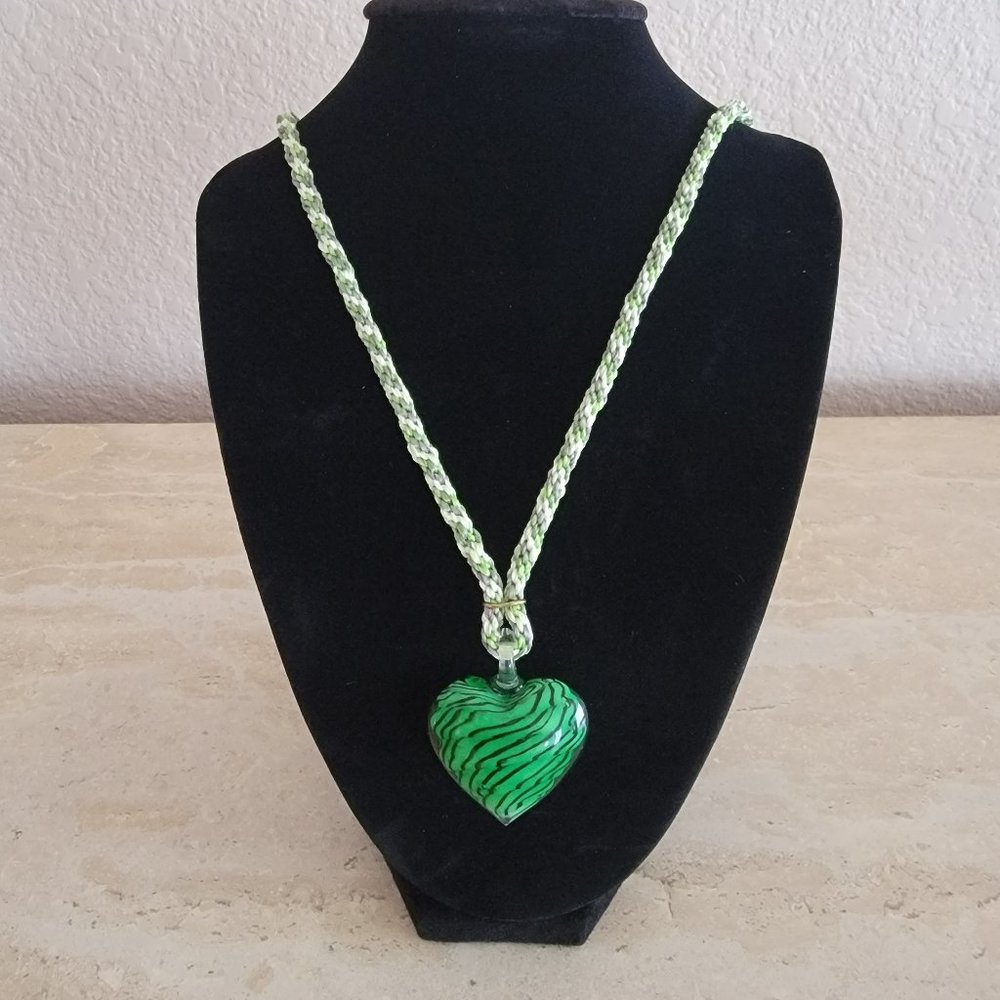 Unique Necklace with Kumihimo Cord and Pendant